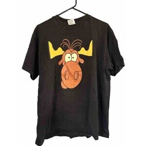 Vintage 1993 Taco Bell Rocky&Bullwinkle Single Stitch Promo T-Shirt L Collection